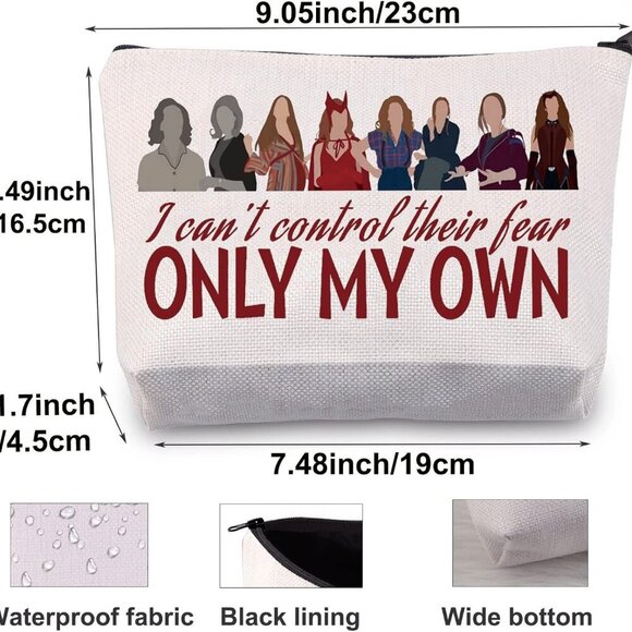Wanda Witch Cosmetic Makeup Bag Witch Movie Fans Gifts I Can't Control Their Fea - Picture 3 of 7